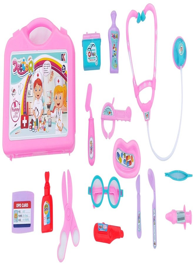 LOGRO Doctor Play Set with Foldable Suitcase, Doctor Set Toy Game Kit, Compact Medical Accessories Toy Set, Doctor Kit Toy for Kids, Multicolor - Image 2